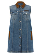 Versace Line Dress Blue