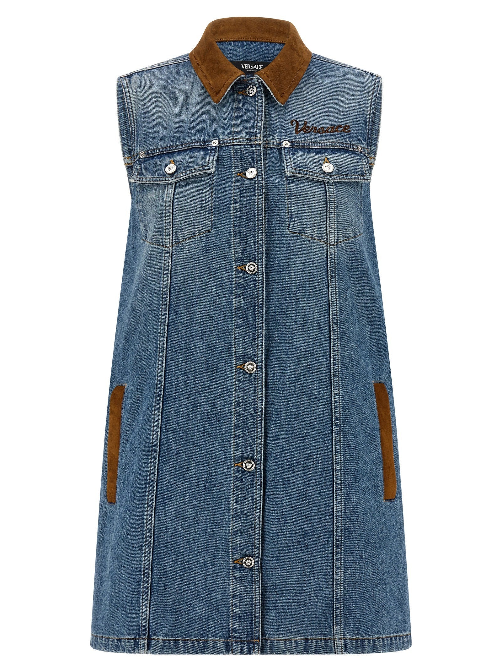 Versace Line Dress Blue