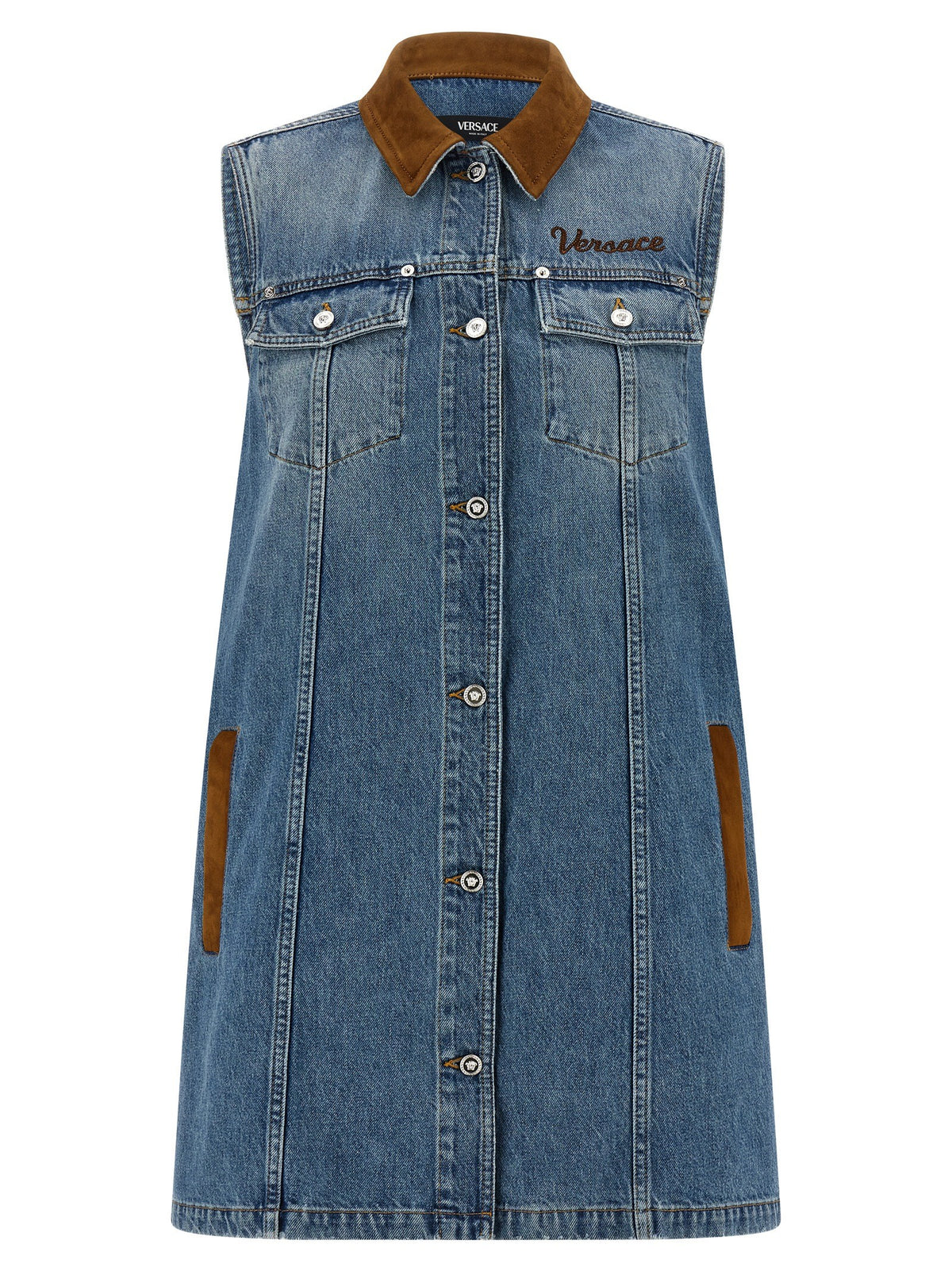 Versace Line Dress Blue