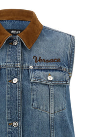 Versace Line Dress Blue