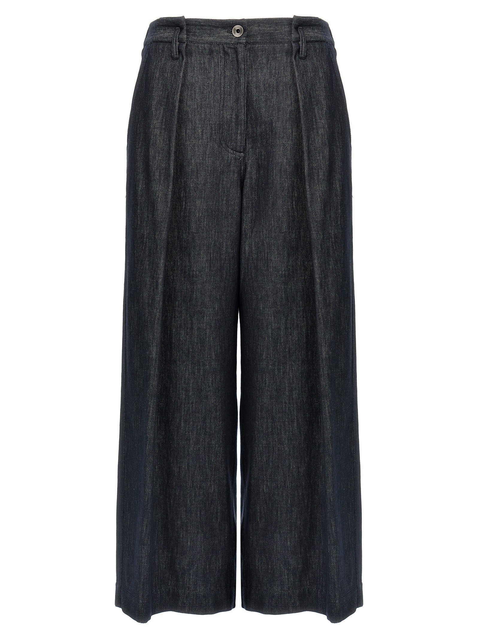 Brunello Cucinelli Line Pleated Pants Blue