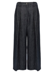 Brunello Cucinelli Line Pleated Pants Blue