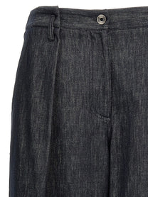 Brunello Cucinelli Line Pleated Pants Blue