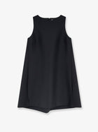 Balenciaga Women's Line Silk Mini Dress Black