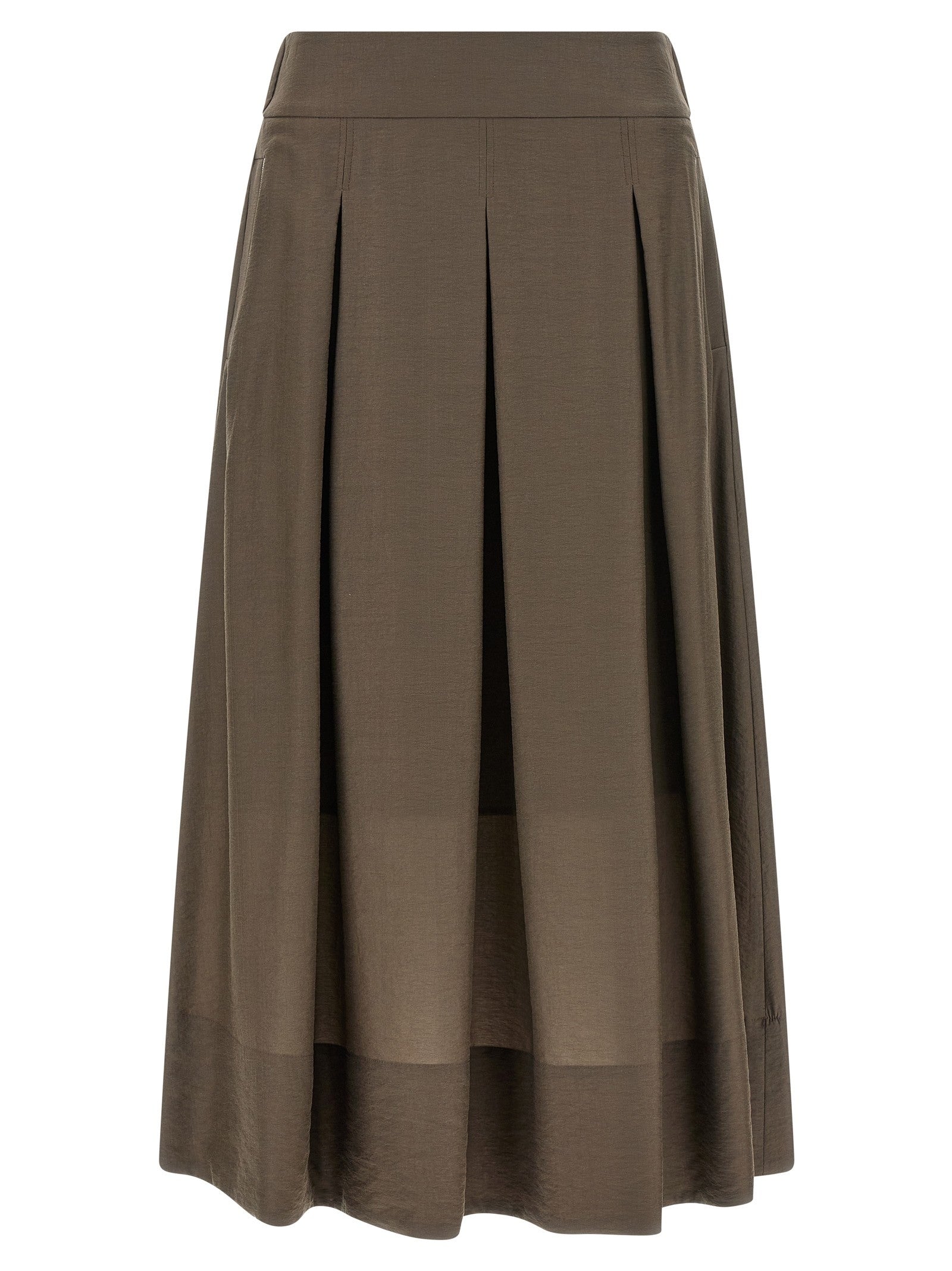 Peserico Line Skirt Brown