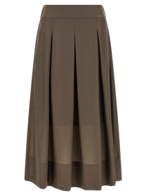 Peserico Line Skirt Brown