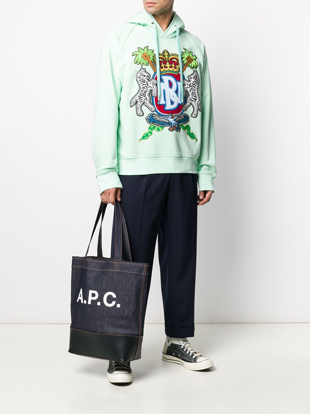 A.P.C. - A.P.C. logo print denim tote - Shopper