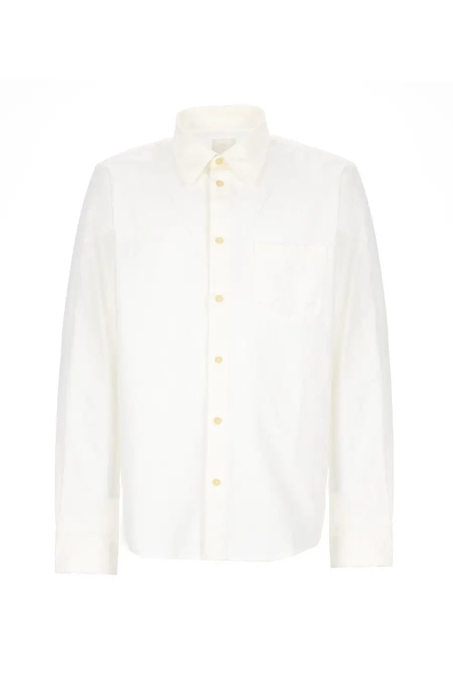 A.P.C men’s camicia Harris white crisp white long-sleeved button-down shirt with classic collar and gold-toned buttons