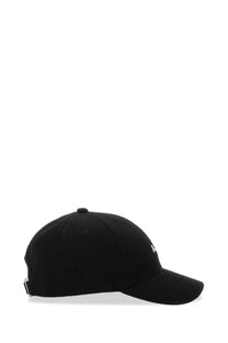 A.P.C men’s Charlie baseball hat black with small white logo on front and adjustable strap at back