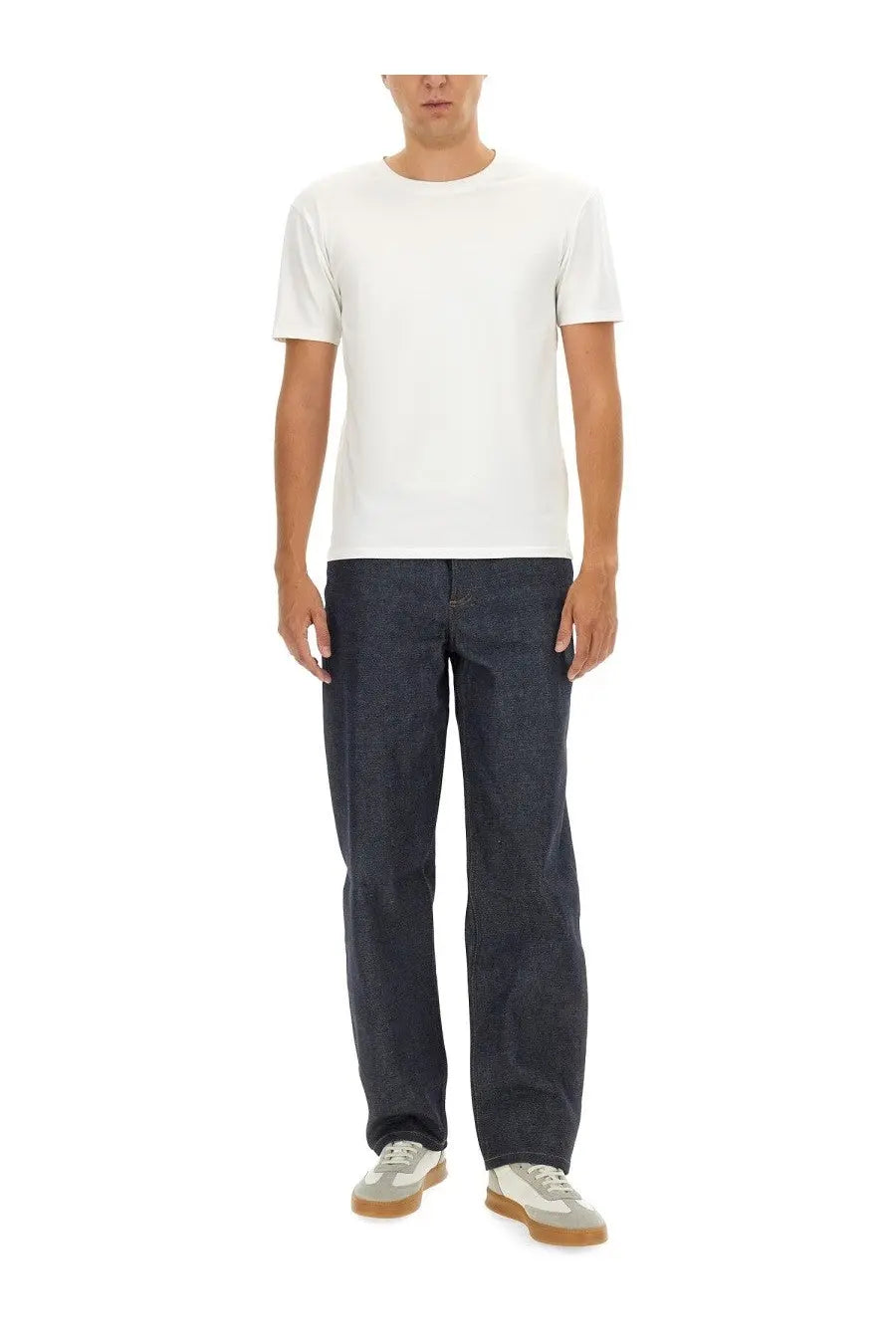A.p.c men’s fairfax dark blue denim jeans with straight-leg cut and classic five-pocket design