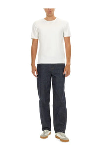 A.p.c men’s fairfax dark blue denim jeans with straight-leg cut and classic five-pocket design