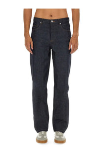 A.P.C men’s Fairfax jeans dark indigo denim with straight-leg cut and classic five-pocket design