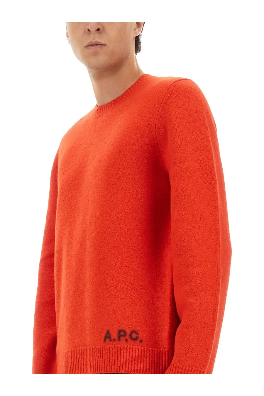 Bright orange a.p.c men’s jersey edward red made of soft cotton perfect for casual wear