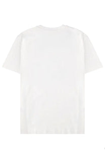 A.P.C men’s olive oil white cotton t-shirt with crew neck and short sleeves in front view