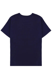 A.P.C men’s shirt niclas blue is a navy blue short-sleeved crew neck cotton t-shirt