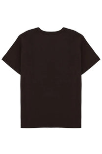 A.P.C men’s black short-sleeved crew neck t-shirt Niclas Brown made of cotton for casual wear