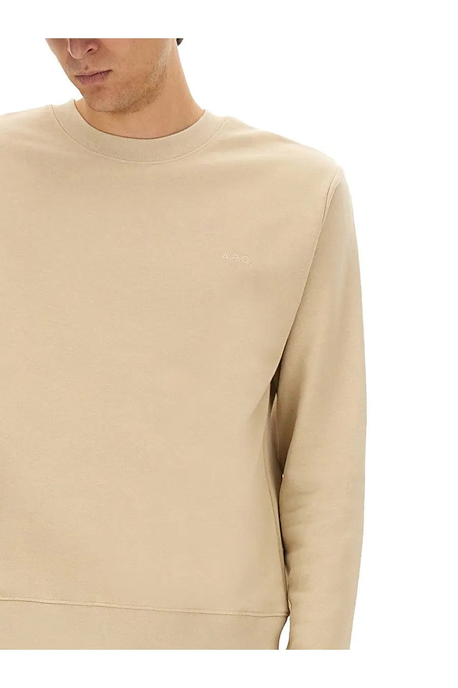 A.P.C Men's Standard Sweatshirt Beige, view 4