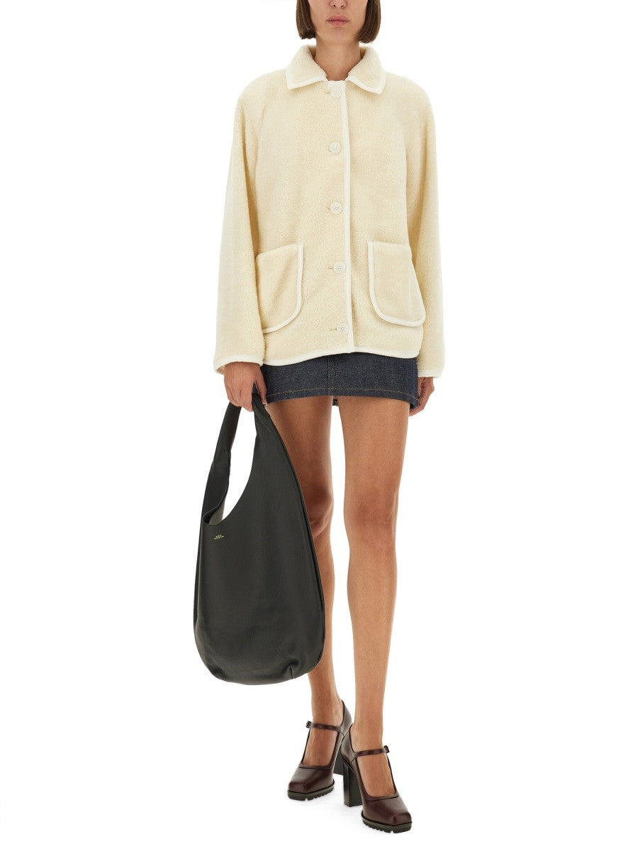 A.P.C Women's Blouson Jacket Estelle White, view 2