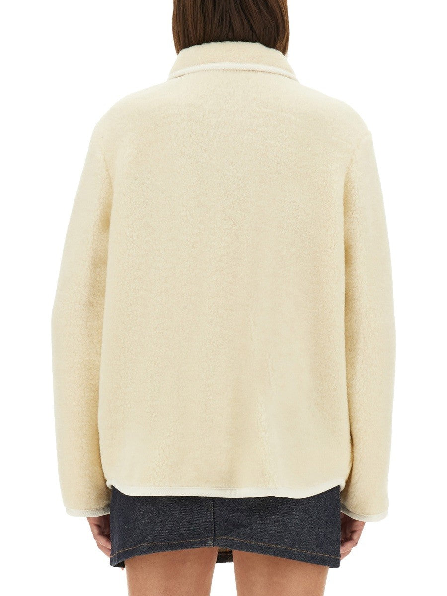 A.P.C Women's Blouson Jacket Estelle White, view 3
