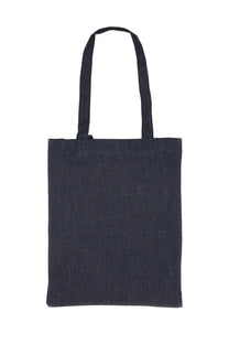 A.P.C women’s borsa tote in denim blue made of dark denim canvas with sturdy handles for everyday use