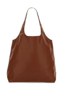 A.P.C women’s borsa tote Ninon brown leather tote bag with a sleek minimalist design and sturdy handles
