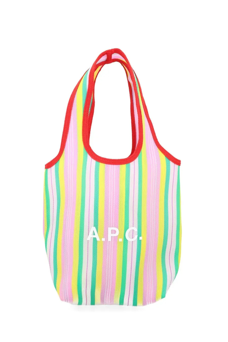 A.p.c women’s borsa tote ninon small blue leather handbag with structured handles and minimalist design