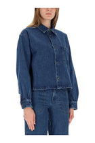 A.P.C Women's Jacket Shirt Samantha Blue, view 4