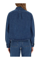 A.P.C Women's Jacket Shirt Samantha Blue, view 3