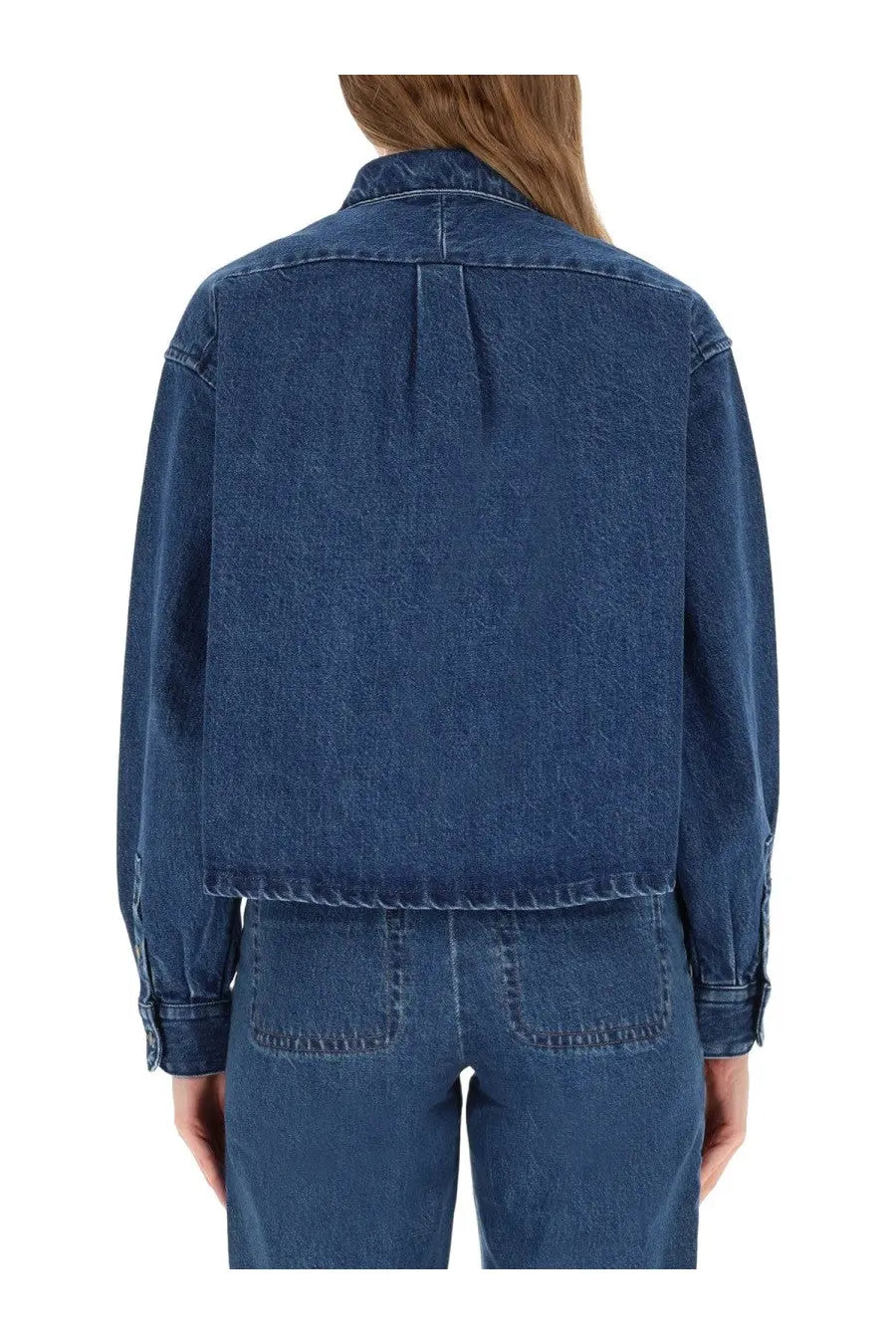 A.P.C Women's Jacket Shirt Samantha Blue, view 3