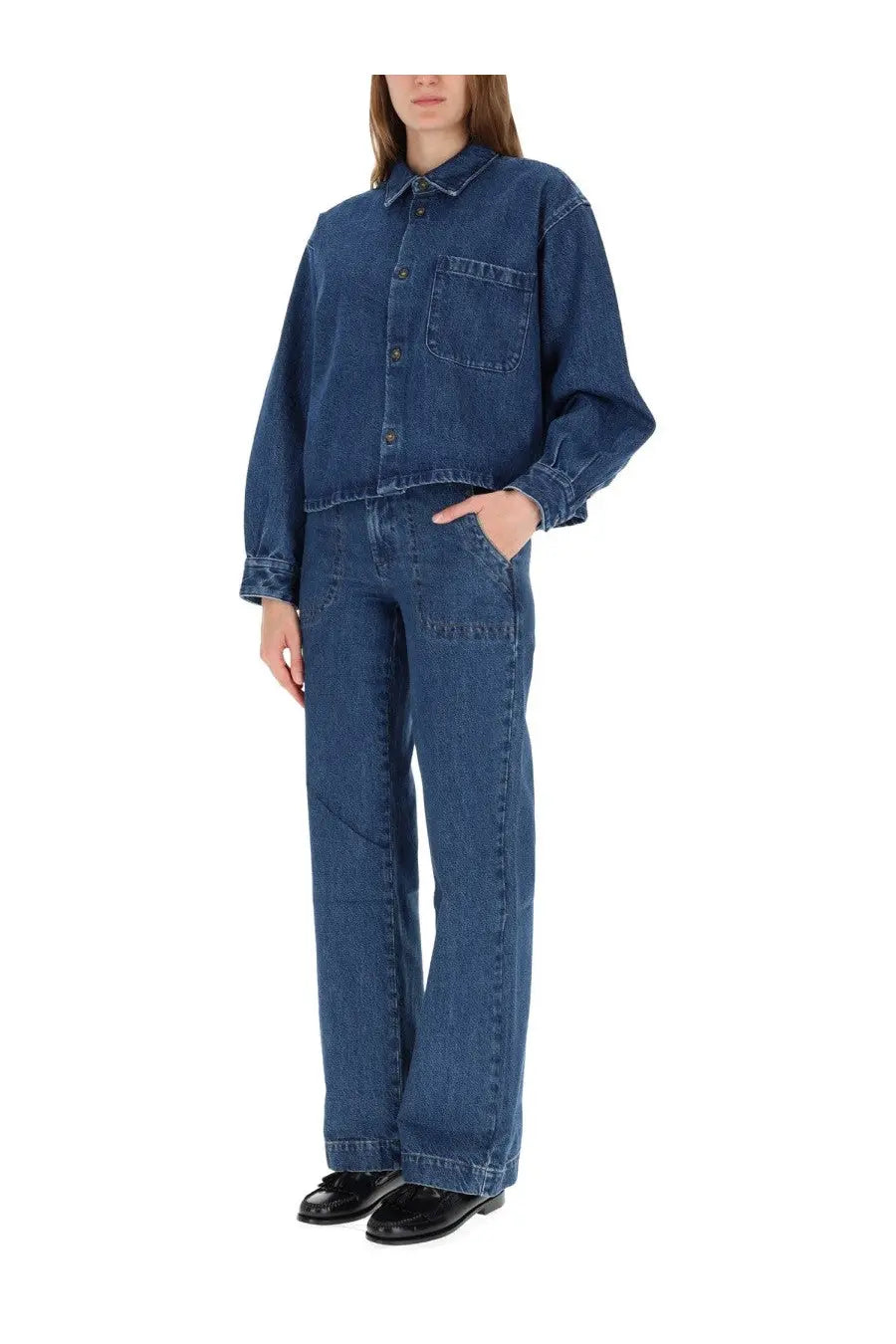 A.P.C Women's Jacket Shirt Samantha Blue, view 2