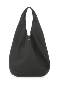 A.P.C women’s LE Neige bag black black leather hobo bag with minimalist design and subtle branding