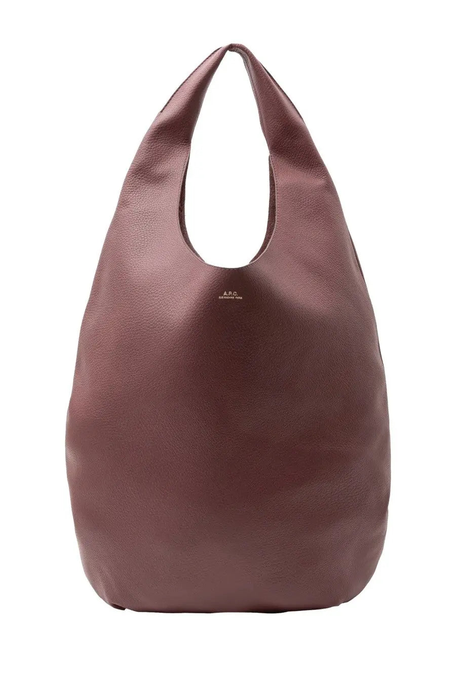 A.p.c women’s le neige bag red sleek burgundy leather hobo bag with minimalist design and subtle brand logo
