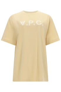 Cream-colored a.p.c. women’s shirt in beige featuring classic design and soft fabric for casual wear