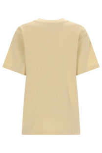 A.P.C women’s beige short-sleeved crew neck t-shirt with relaxed fit made from soft fabric for casual wear