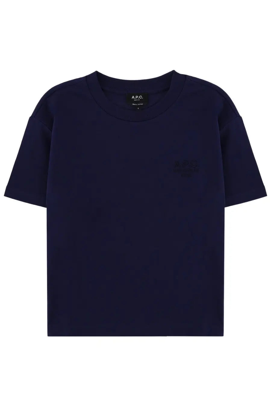 Navy blue a.p.c. women’s shirt made of cotton showcasing a classic casual style for everyday wear