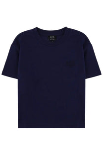 Navy blue a.p.c. women’s shirt made of cotton showcasing a classic casual style for everyday wear