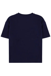 Navy blue short-sleeved cotton t-shirt for women by A.P.C ideal for casual wear
