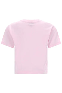 A.P.C women’s soft pink short-sleeved cotton t-shirt with a crew neck perfect for casual wear
