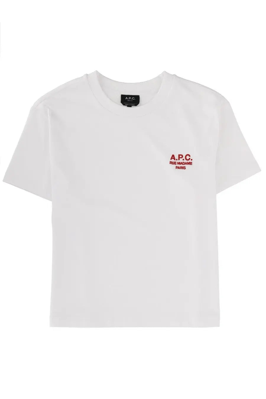 White a.p.c. women’s shirt in lightweight cotton featuring a classic collar and long sleeves