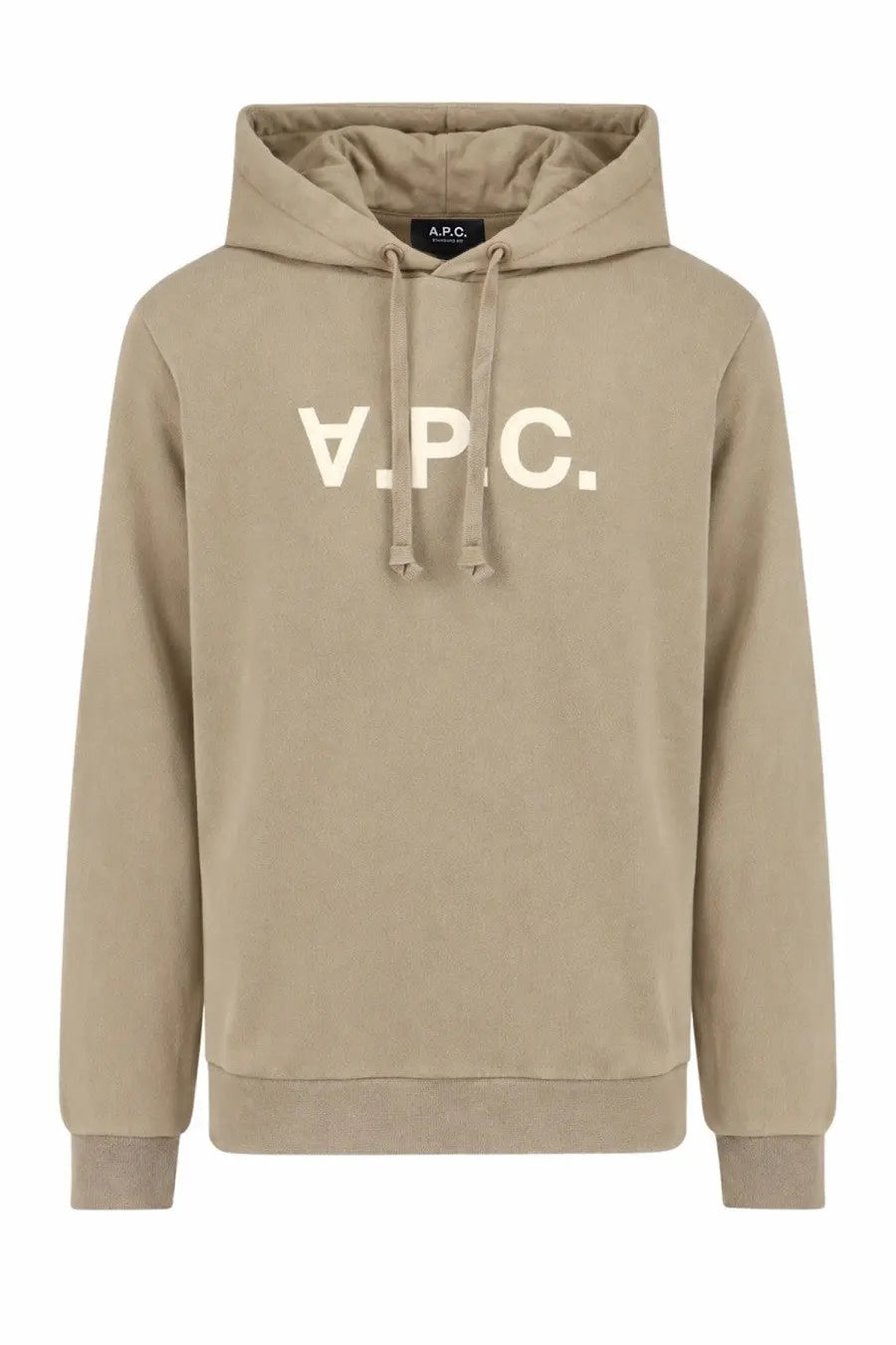 Beige a.p.c. women’s sweatshirt in green featuring a comfortable fit and soft fabric for casual wear