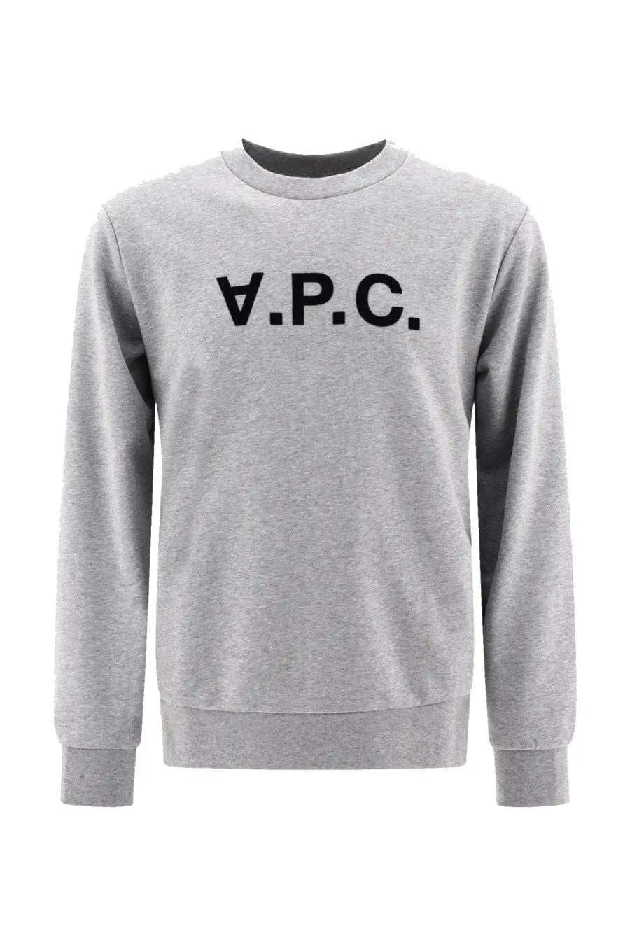 Gray heathered a.p.c. women’s sweatshirt standard grand vpc gots made from organic cotton in grey color