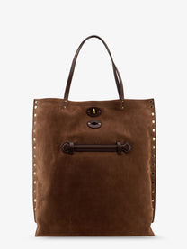 Zanellato Women's Spasso Jones Hammered Leather Shoulder Bag Brown
