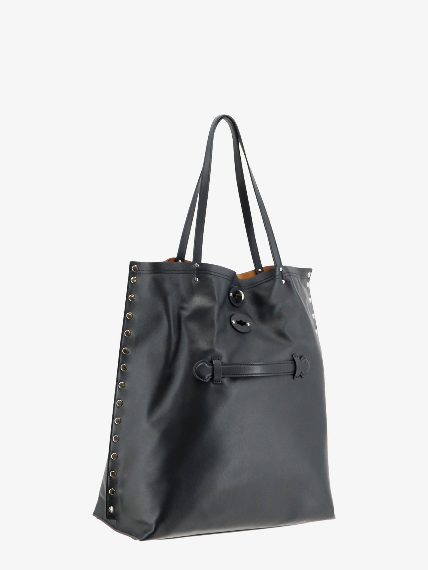 Zanellato Women's Spasso Leather Shopping Bag Black
