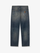 Carhartt Wip Men's Aaron Pant Blue Denim Jeans Blue, view 2