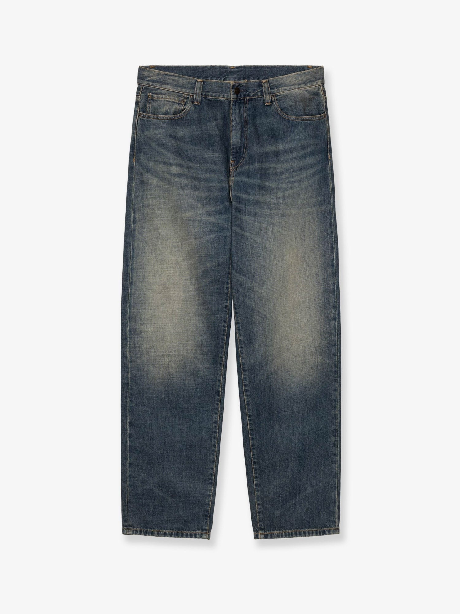 Carhartt Wip Men's Aaron Pant Blue Denim Jeans Blue
