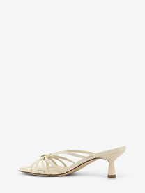 Aeyde Women's Abby Leather Sandals White
