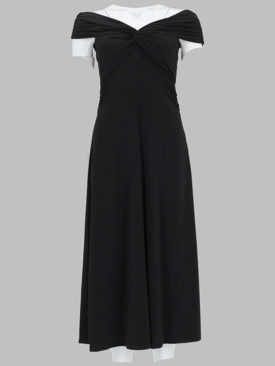 Michael Kors Women's Abito Annodato Con Drappeggio Black