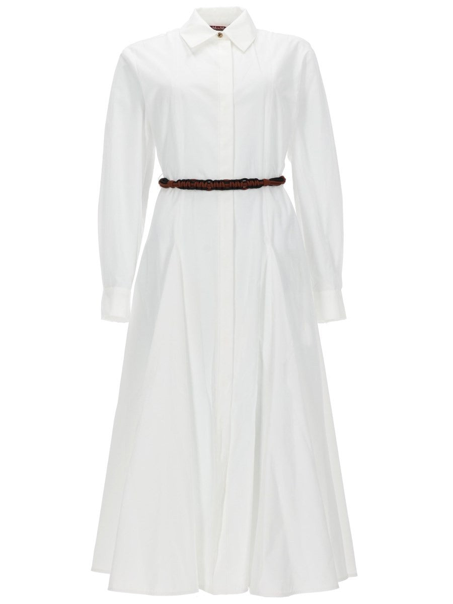 Max Mara Women's Abito Chemisier in Popeline White