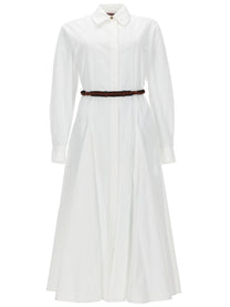 Max Mara Women's Abito Chemisier in Popeline White