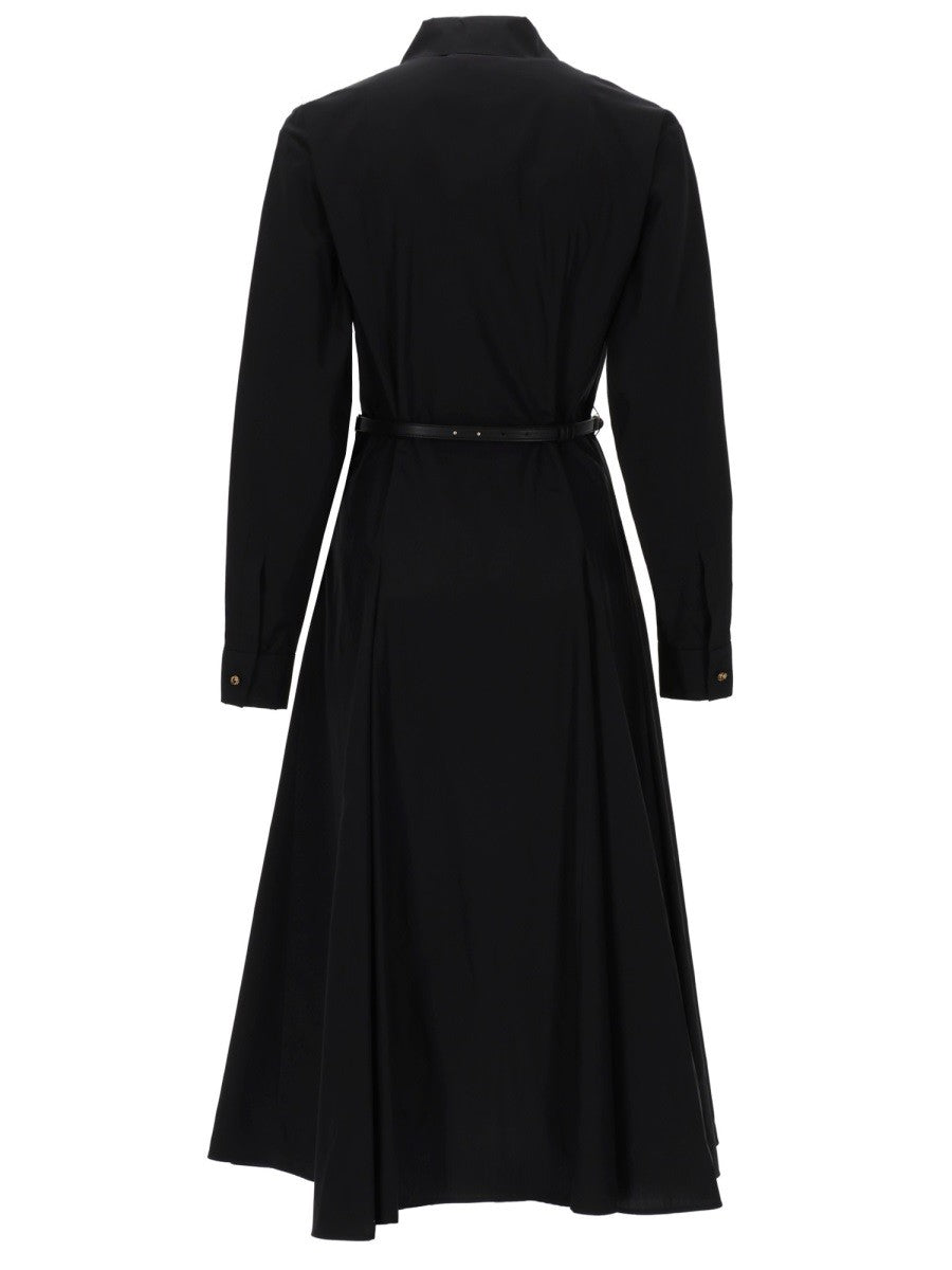 Max Mara Studio Women's Poplin Chemisier Dress Black